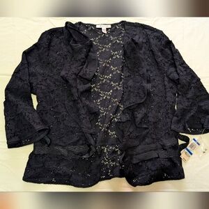 Elegant Black Lace Women's Size XL Bolero